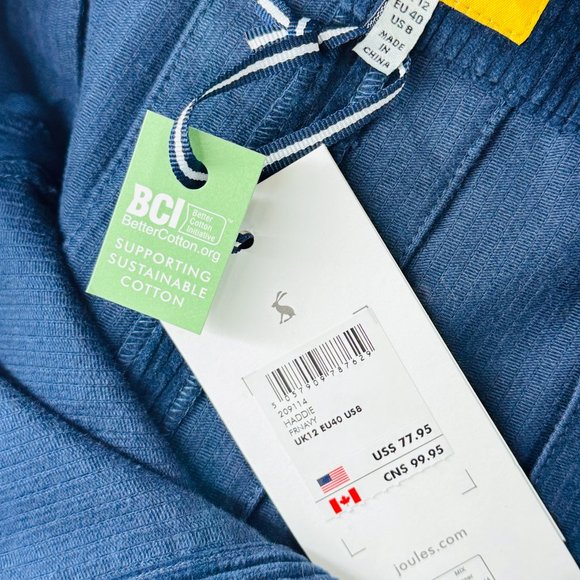 Joules Women’s Haddie Button Front Skirt Navy - Size 12(UK) - Picture 3 of 8